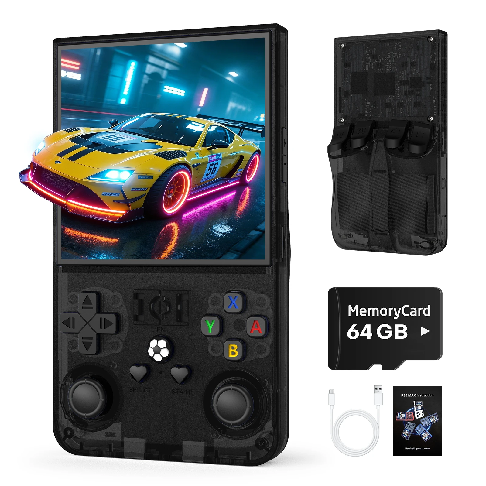 R36MAX Handheld Retro Handheld Game Console RK3326 CPU Linux System 4 Inch IPS Screen R36 Portable Pocket Video Player Boy Gifts
R36MAX Handheld Retro Handheld Game Console RK3326 CPU Linux System 4 Inch IPS Screen R36 Portable Pocket Video Player Boy Gifts