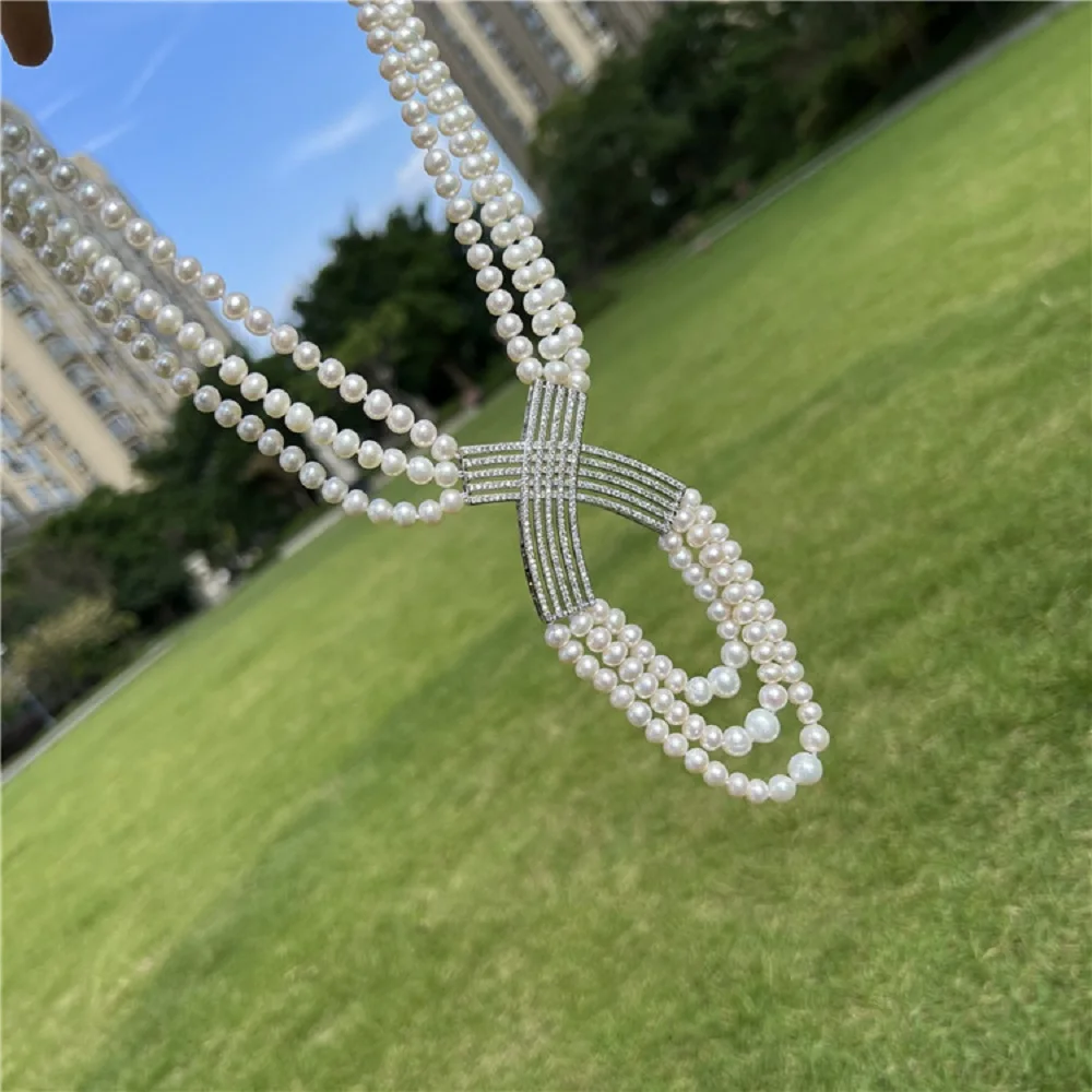 New necklace AAA grade 6-7 mm natural Japanese pearl high-end atmospheric necklace 925s 58-60-62 cm
New necklace AAA grade 6-7 mm natural Japanese pearl high-end atmospheric necklace 925s 58-60-62 cm