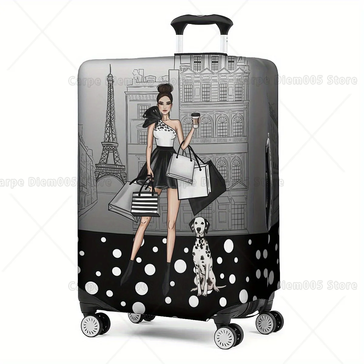 Женский чехол для багажа с милой собакой и покупок, одобренный прочный полиэстер, моющийся пыленепроницаемый защитный чехол для чемодана
Женский чехол для багажа с милой собакой и покупок, одобренный прочный полиэстер, моющийся пыленепроницаемый защитный чехол для чемодана