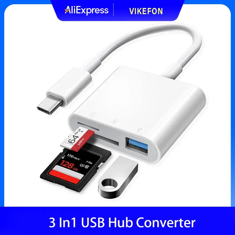 3 In 1 Adapter Type-C TF CF SD Memory Card Reader Recorder Compact Flash USB-C Pro for Huawei Macbook
3 In 1 Adapter Type-C TF CF SD Memory Card Reader Recorder Compact Flash USB-C Pro for Huawei Macbook