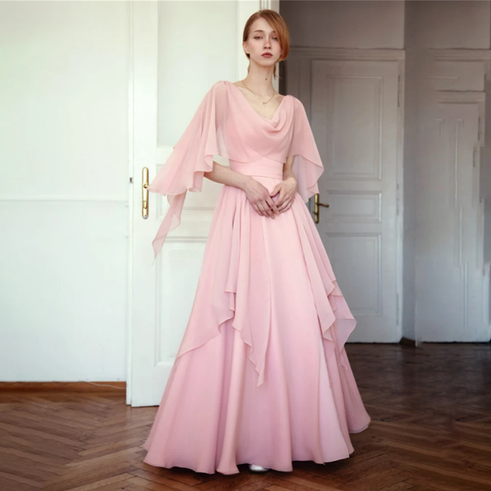 Elegant V Neck Chiffon Evening Dresses A Line Half Sleeve Prom Dress Women's Formal Evening Gowns Luxury Celebrity Party Gowns
Elegant V Neck Chiffon Evening Dresses A Line Half Sleeve Prom Dress Women's Formal Evening Gowns Luxury Celebrity Party Gowns