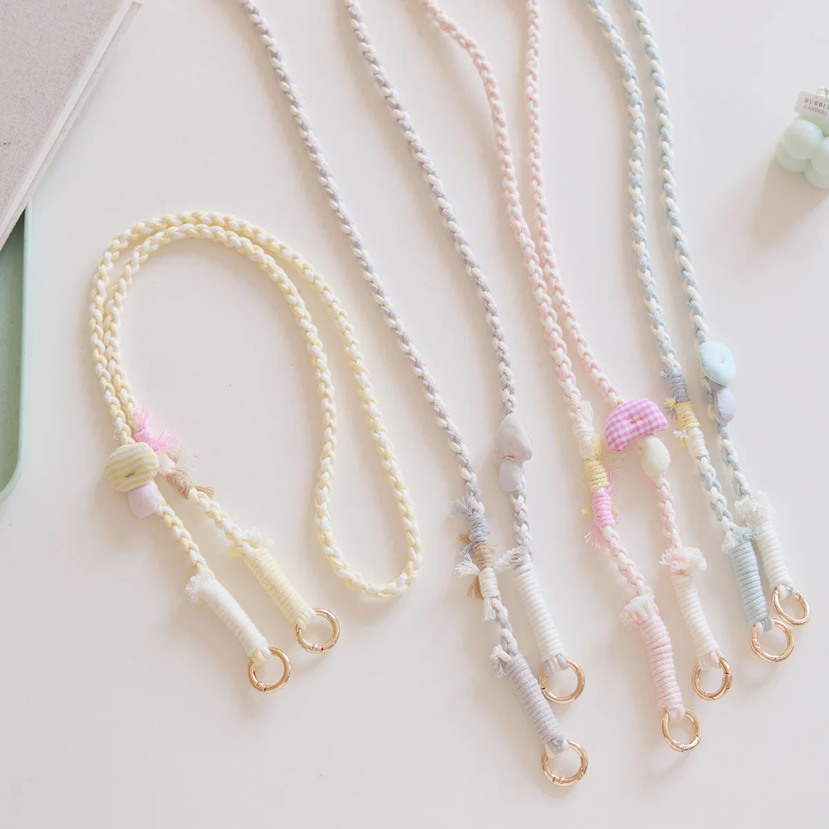 Sweet Plush Mushroom Braided Phone Lanyard Macaron Crossbody Strap Bag Charm Keychain Portable Anti-drop Phone Accessory Gift
Sweet Plush Mushroom Braided Phone Lanyard Macaron Crossbody Strap Bag Charm Keychain Portable Anti-drop Phone Accessory Gift