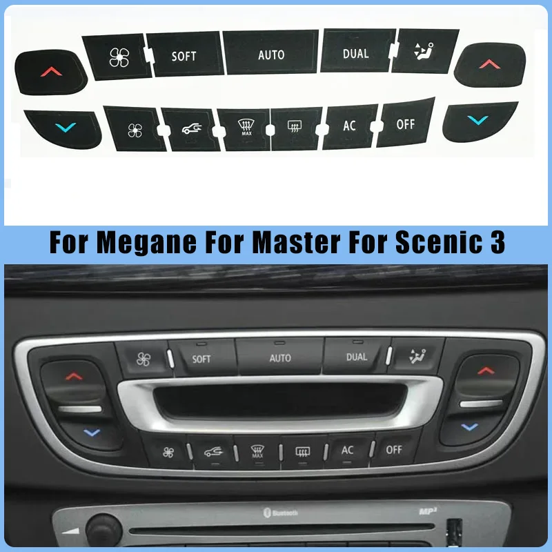 Car A/C Button Repair Decal Stickerfor Master for Megane For Scenic 3 Trim Air Condition Climate Control Button Repair Sticker
Car A/C Button Repair Decal Stickerfor Master for Megane For Scenic 3 Trim Air Condition Climate Control Button Repair Sticker