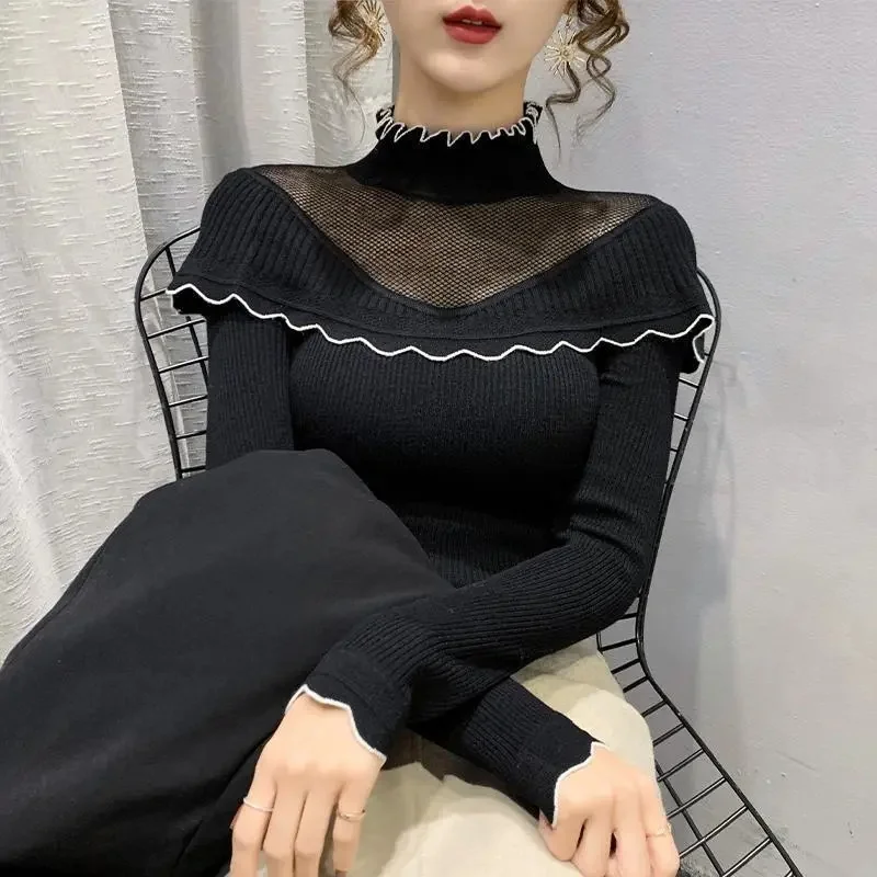 2024 New Women Half Turtleneck Pullovers Sweaters Full Sleeve Short Slim-fit tight Chic Jumper Long Sleeve Top Pull Femme
2024 New Women Half Turtleneck Pullovers Sweaters Full Sleeve Short Slim-fit tight Chic Jumper Long Sleeve Top Pull Femme