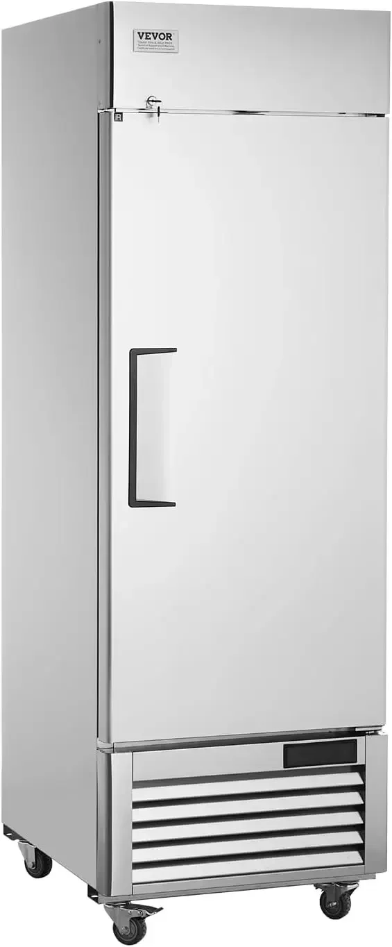 Commercial Refrigerator 19.32 Cu.ft, Reach In 27" W Upright Refrigerator Single Door, 33 to 41℉ Temp Control, LED Light, 4 Wheel
Commercial Refrigerator 19.32 Cu.ft, Reach In 27" W Upright Refrigerator Single Door, 33 to 41℉ Temp Control, LED Light, 4 Wheel