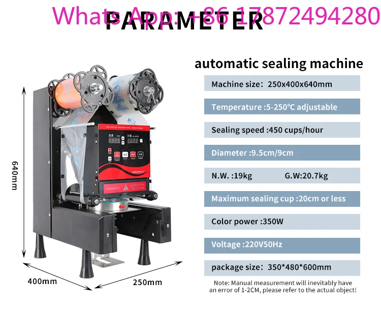 Automatic Paper Cup Sealing Machine for Bubble Tea, Hot Drinks, Ice Cream & Coffee
Automatic Paper Cup Sealing Machine for Bubble Tea, Hot Drinks, Ice Cream & Coffee