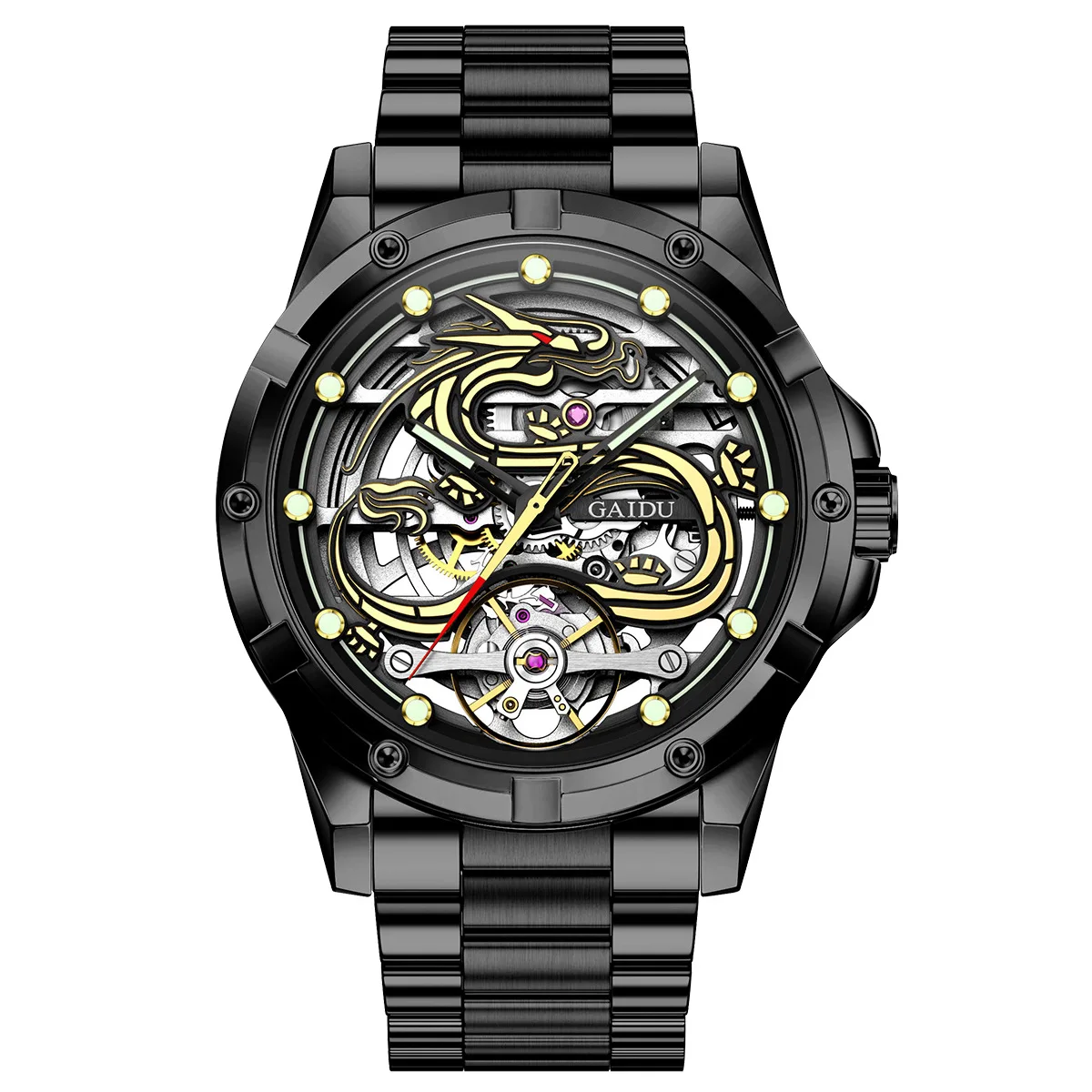 Luxury Dragon Mechanical Watch Fashion Men's Skeleton Automatic Self-winding Watches Stainless Steel Waterproof Luminous Reloj
Luxury Dragon Mechanical Watch Fashion Men's Skeleton Automatic Self-winding Watches Stainless Steel Waterproof Luminous Reloj