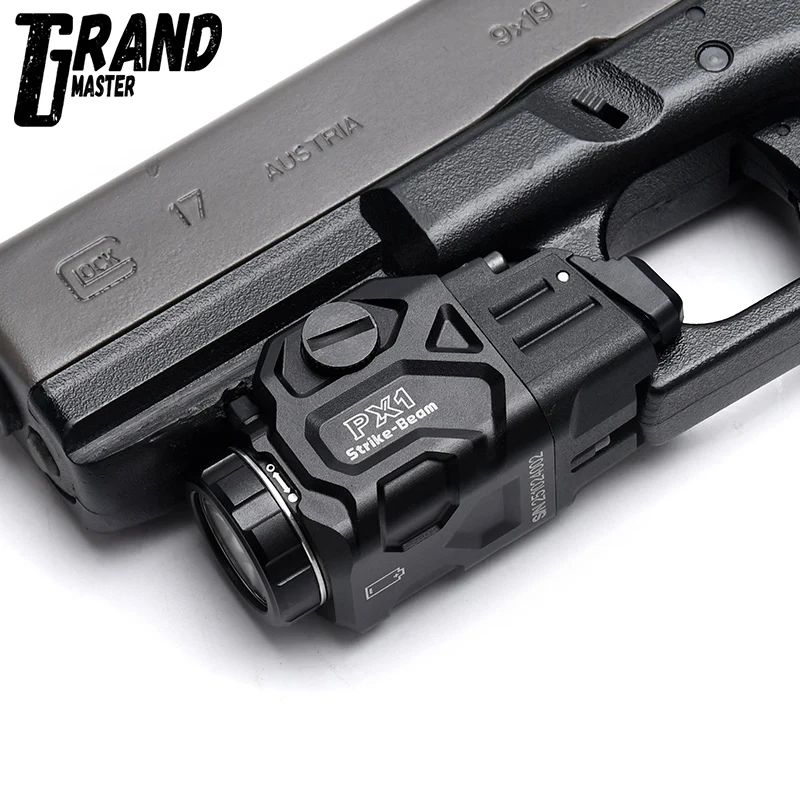WADSN Tactical PX1 Flashlight 800 Lumens Metal Pistol Gun Strobe LED Light Fit 20mm Rail Airsoft Hanging Hunting Flashlight
WADSN Tactical PX1 Flashlight 800 Lumens Metal Pistol Gun Strobe LED Light Fit 20mm Rail Airsoft Hanging Hunting Flashlight