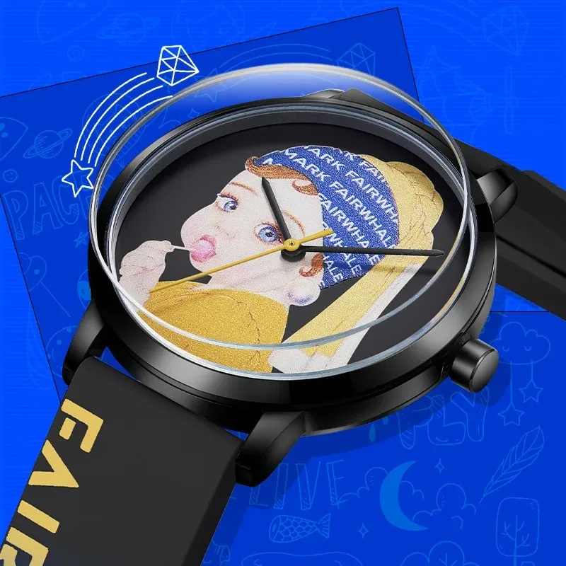 Mark Fairwhale Women's Quartz Watch Girls' Watch Silicone Strap Waterproof Manga Academy Style Sweet Couple Quartz Timepiece
Mark Fairwhale Women's Quartz Watch Girls' Watch Silicone Strap Waterproof Manga Academy Style Sweet Couple Quartz Timepiece
