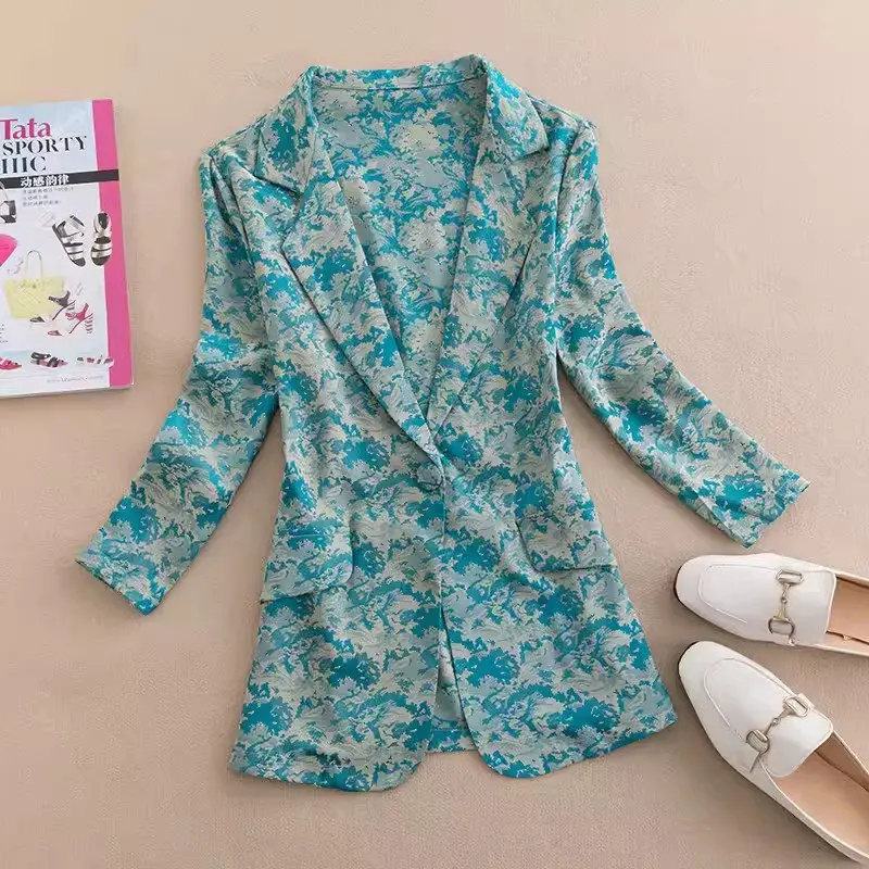 3/4 Sleeved Small Suit Jacket For Women's Summer 2024 New Stylish Slimming Thin Jacquard Top Blazer With One Button K204
3/4 Sleeved Small Suit Jacket For Women's Summer 2024 New Stylish Slimming Thin Jacquard Top Blazer With One Button K204