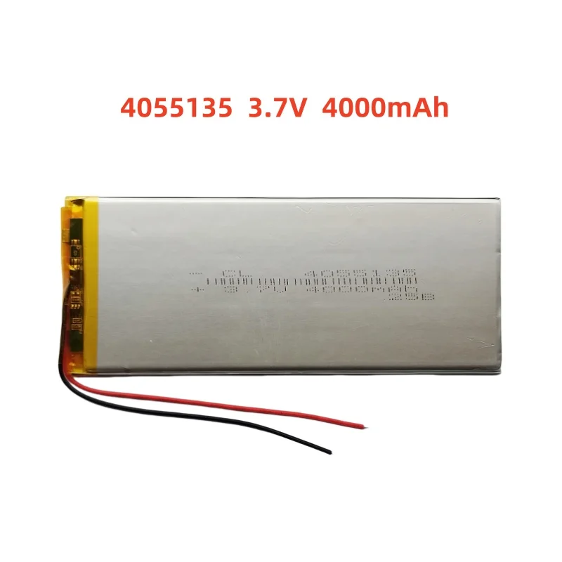 3.7V 4055135 4000mAh High-capacity Universal Polymer Lithium Battery for Tablets
3.7V 4055135 4000mAh High-capacity Universal Polymer Lithium Battery for Tablets