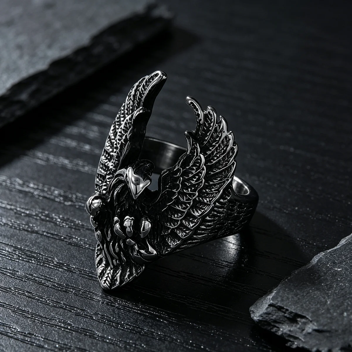 Vintage Gothic 3D Sculpted Eagle Stainless Steel Ring Retro Biker Style Durable Statement Jewelry For Men Punk & Daily Wear
Vintage Gothic 3D Sculpted Eagle Stainless Steel Ring Retro Biker Style Durable Statement Jewelry For Men Punk & Daily Wear