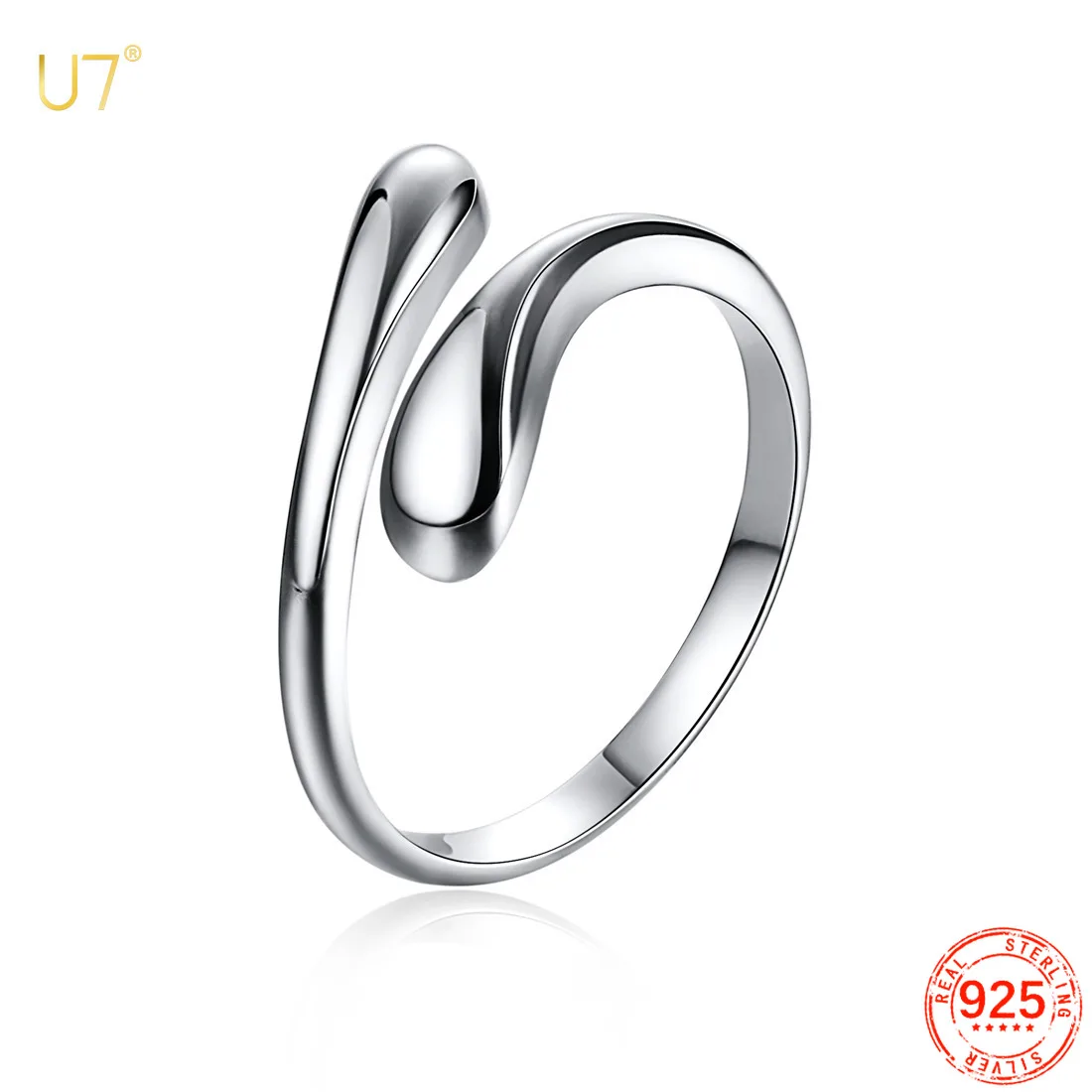 U7 925 Silver Ring Cuff for Woman Teardrop High Polish Tarnish Resistant Comfort Fit Open Adjustable Size Daily Elegant Jewelry
U7 925 Silver Ring Cuff for Woman Teardrop High Polish Tarnish Resistant Comfort Fit Open Adjustable Size Daily Elegant Jewelry