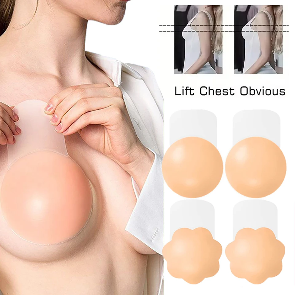 1Pair Silicone Nipple Cover Lift Up Bra Sticker Adhesive Invisible Bras Chest Patch For Women Reusable Chest Breast Petals Pads
1Pair Silicone Nipple Cover Lift Up Bra Sticker Adhesive Invisible Bras Chest Patch For Women Reusable Chest Breast Petals Pads