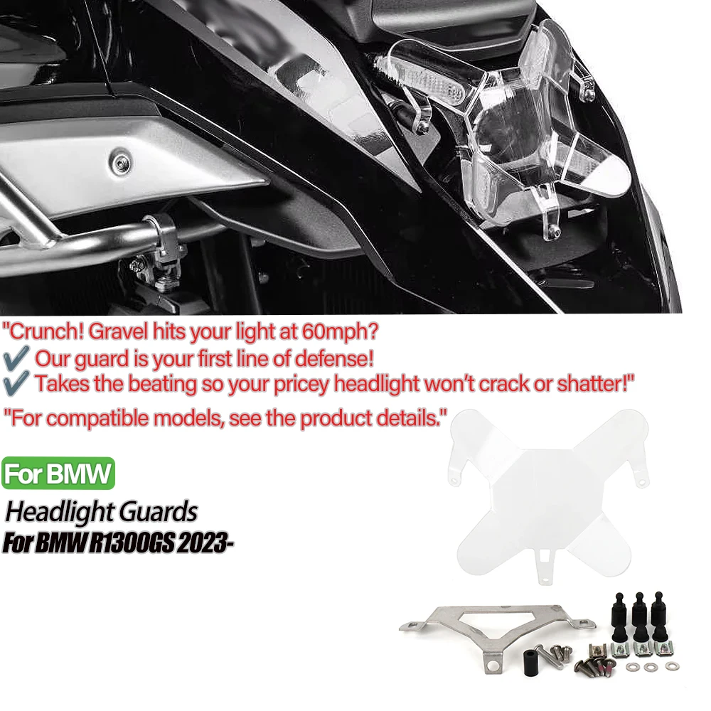 R1300GS Headlight Protector 2023 2024 2025 Acrylic Guard Cover for BMW R1300 GS / R1300GS / R 1300 GS, Shockproof Easy Install
R1300GS Headlight Protector 2023 2024 2025 Acrylic Guard Cover for BMW R1300 GS / R1300GS / R 1300 GS, Shockproof Easy Install