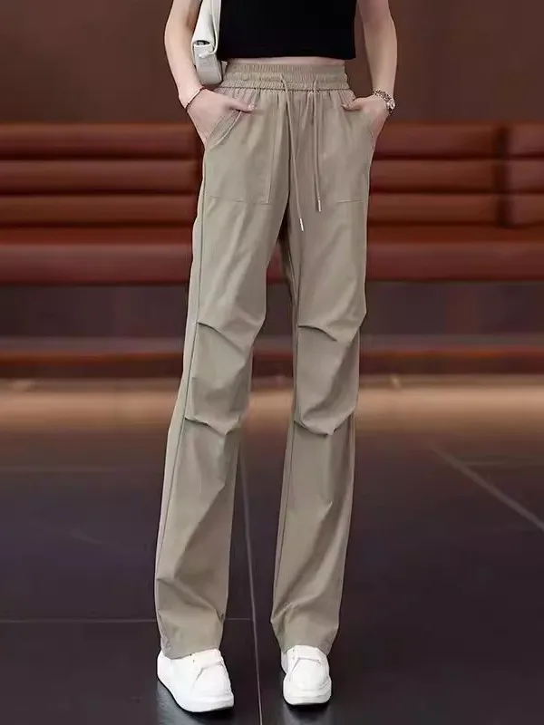 American Style High Waist Casual Thin New Women's Work Pants Loose Straight Leg Sporty Trousers Fashionable Summer Wear
American Style High Waist Casual Thin New Women's Work Pants Loose Straight Leg Sporty Trousers Fashionable Summer Wear
