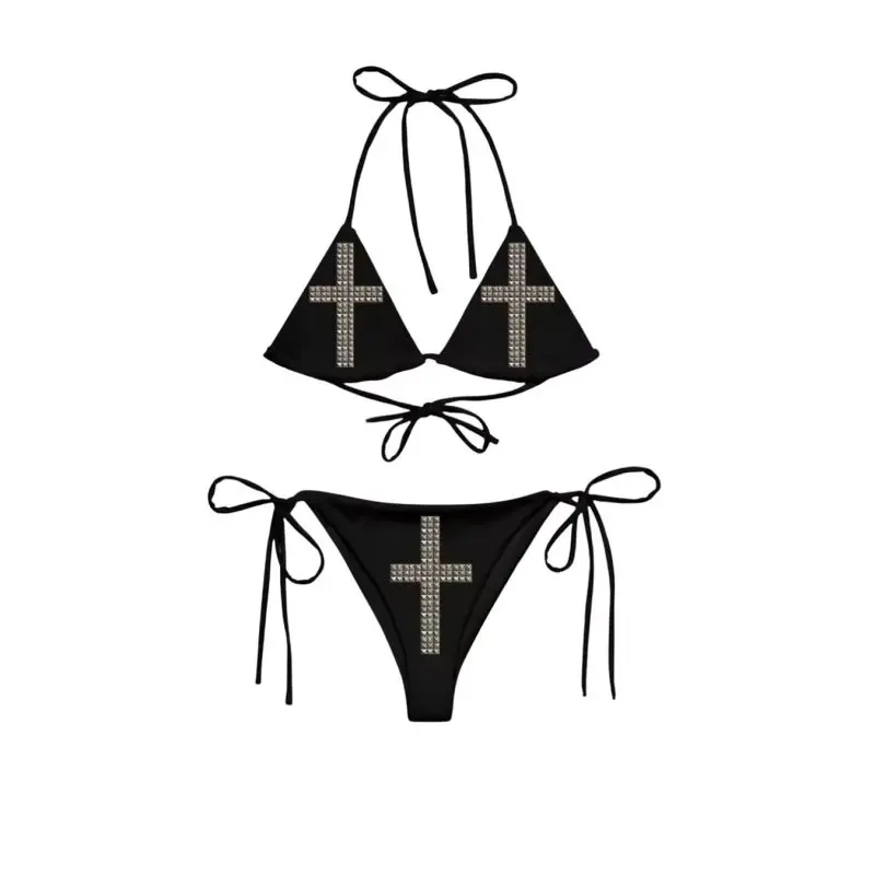 European and American sexy cross hot diamond solid color two-piece bikini sexy swimsuit split strap swimsuit women's clothing
European and American sexy cross hot diamond solid color two-piece bikini sexy swimsuit split strap swimsuit women's clothing