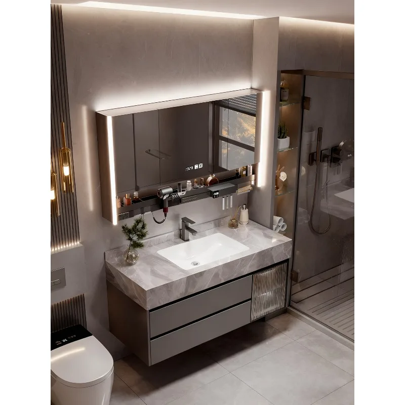 Bathroom Cabinet Combined Wash Counter Smart Bathroom Toilet Slate Seamless Ceramic Integrated Basin Bathroom Cabinet
Bathroom Cabinet Combined Wash Counter Smart Bathroom Toilet Slate Seamless Ceramic Integrated Basin Bathroom Cabinet