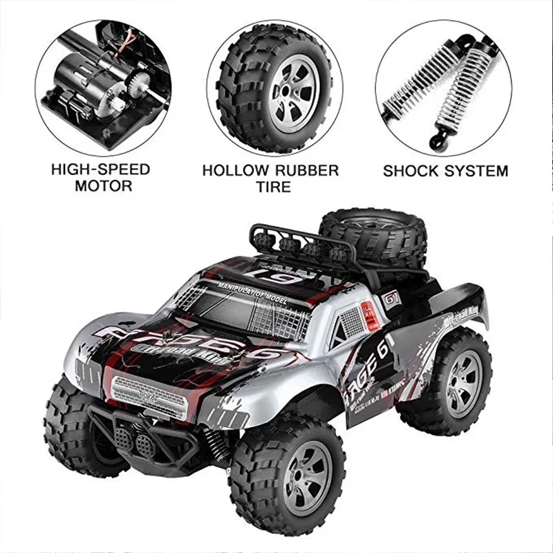 RC high-speed big foot off-road vehicle 2.4G short pickup truck climbing car model children's remote control toy car
RC high-speed big foot off-road vehicle 2.4G short pickup truck climbing car model children's remote control toy car