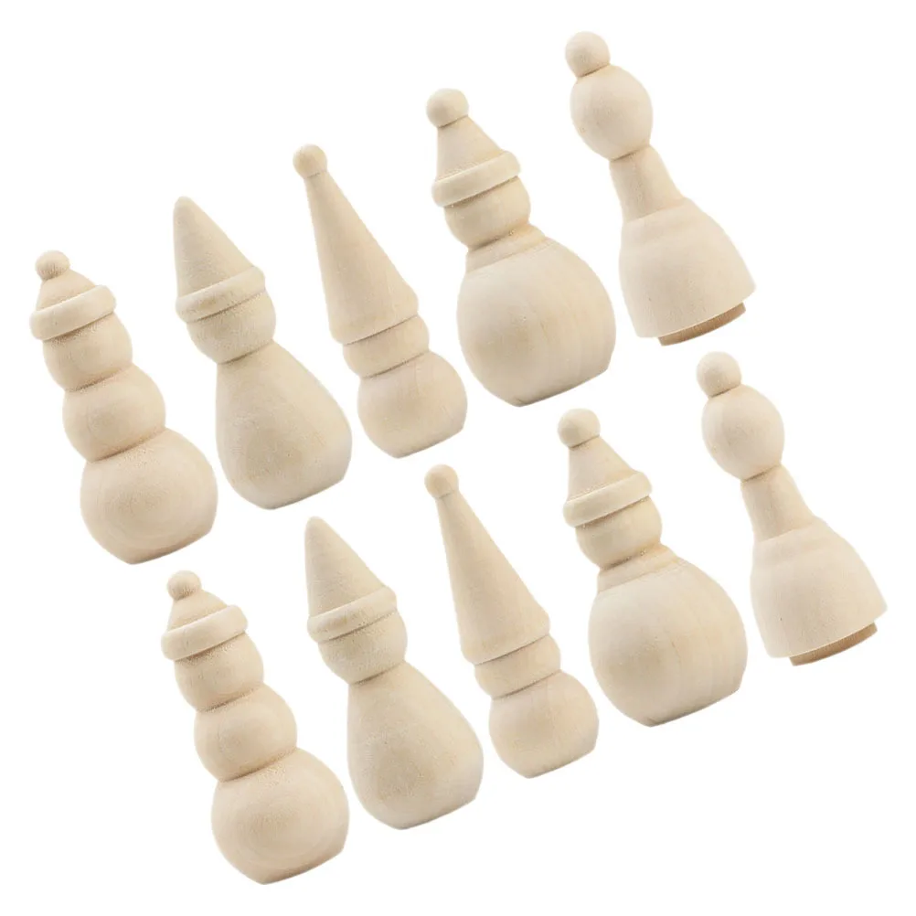 10 Pcs Blank Wooden Snowman Peg Mini Figures for Crafts Christmas 
10 Pcs Blank Wooden Snowman Peg Mini Figures for Crafts Christmas