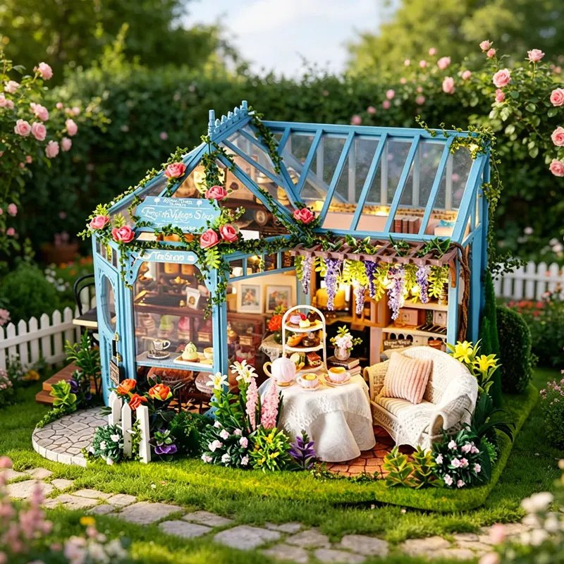 Zuuton DIY Miniature Doll House Kit Wooden Flower Garden House with LED Light Handmade Craft Creative Gift Home Decor Dollhouse
Zuuton DIY Miniature Doll House Kit Wooden Flower Garden House with LED Light Handmade Craft Creative Gift Home Decor Dollhouse