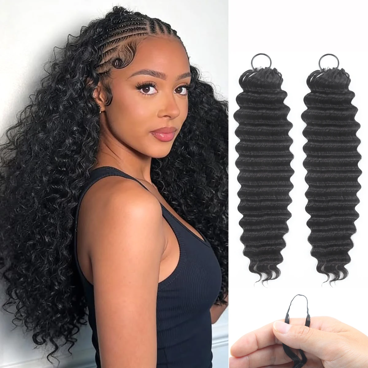 Human Crochet Hair for Women Deep Wave Crochet Human Hair Bundles 120g Pre-Separated Feather Crochet Human Hair 100 Strands
Human Crochet Hair for Women Deep Wave Crochet Human Hair Bundles 120g Pre-Separated Feather Crochet Human Hair 100 Strands
