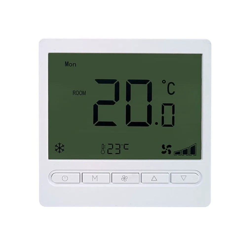 Thermostat for Air Conditioning and Radiant Floor Heating Systems with LCD Display and Accurate Temperature Setting
Thermostat for Air Conditioning and Radiant Floor Heating Systems with LCD Display and Accurate Temperature Setting