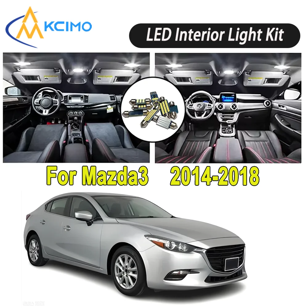 New Light Bulb For Mazda3 (2014-2018) Premium Bright LED Interior Dome Map Trunk Light Kit Car Led Lamps Canbus Car LED Lights
New Light Bulb For Mazda3 (2014-2018) Premium Bright LED Interior Dome Map Trunk Light Kit Car Led Lamps Canbus Car LED Lights