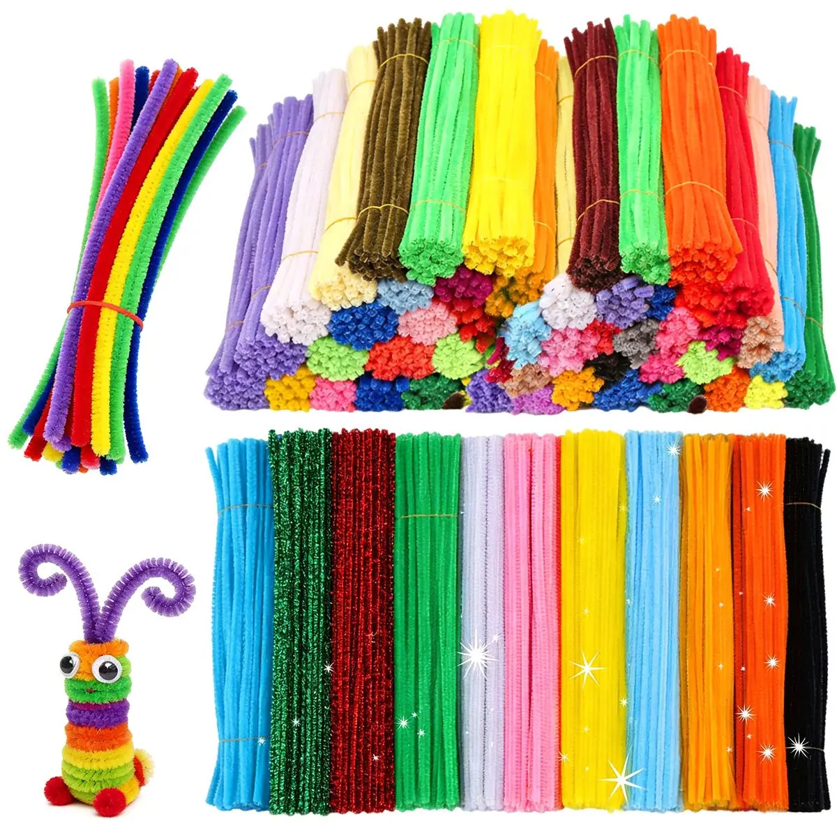 151pcs Multi Color Pipe Cleaners - 11.8" Craft Supplies Bulk for DIY Art & Craft Projects, Mother's Day Party ZSY
151pcs Multi Color Pipe Cleaners - 11.8" Craft Supplies Bulk for DIY Art & Craft Projects, Mother's Day Party ZSY