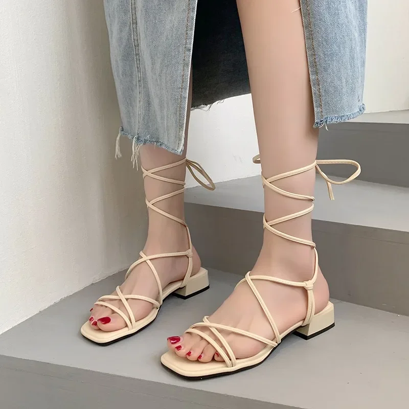 2024 Brand Women's Shoes Lacing Fashion Fashion Dress Sandals Women Summer Peep Toe Square Toe Solid Heeled Sandalszapatos
2024 Brand Women's Shoes Lacing Fashion Fashion Dress Sandals Women Summer Peep Toe Square Toe Solid Heeled Sandalszapatos