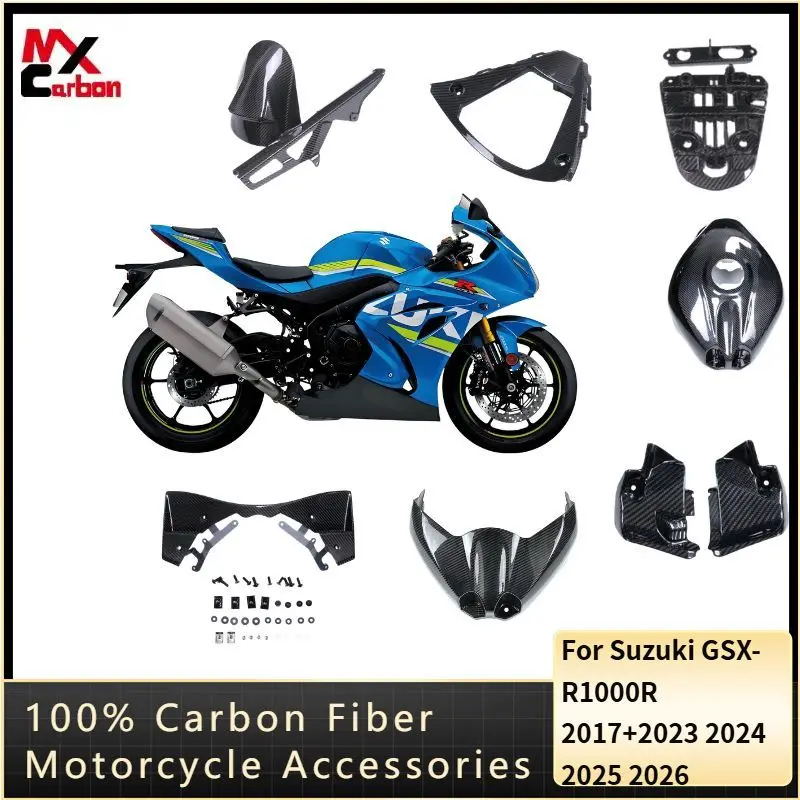 For Suzuki GSX-R1000R 2017+2023 2024 2025 100% Carbon Fiber Fender Side Panels Cowling Parts Fairing Kits Motorcycle
For Suzuki GSX-R1000R 2017+2023 2024 2025 100% Carbon Fiber Fender Side Panels Cowling Parts Fairing Kits Motorcycle