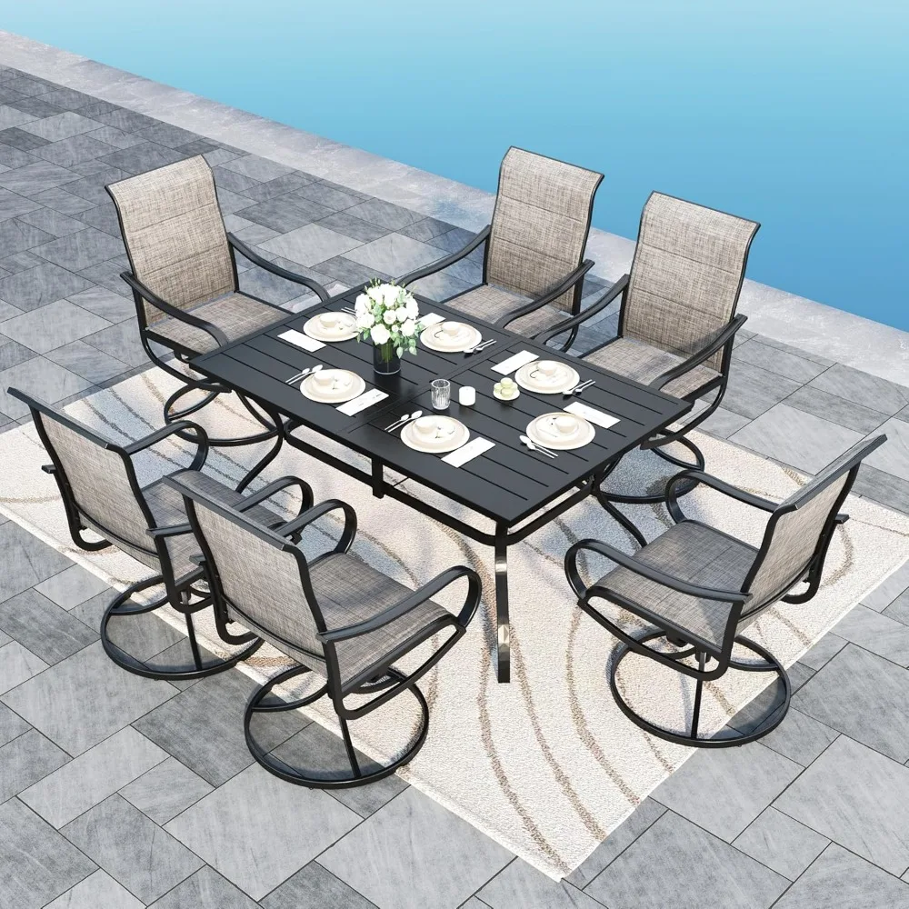 Patio Dining Set Pieces, Patio Dining Swivel Chairs Padded with 1 Umbrella Table, Outdoor Table and Chair for Lawn Garden
Patio Dining Set Pieces, Patio Dining Swivel Chairs Padded with 1 Umbrella Table, Outdoor Table and Chair for Lawn Garden