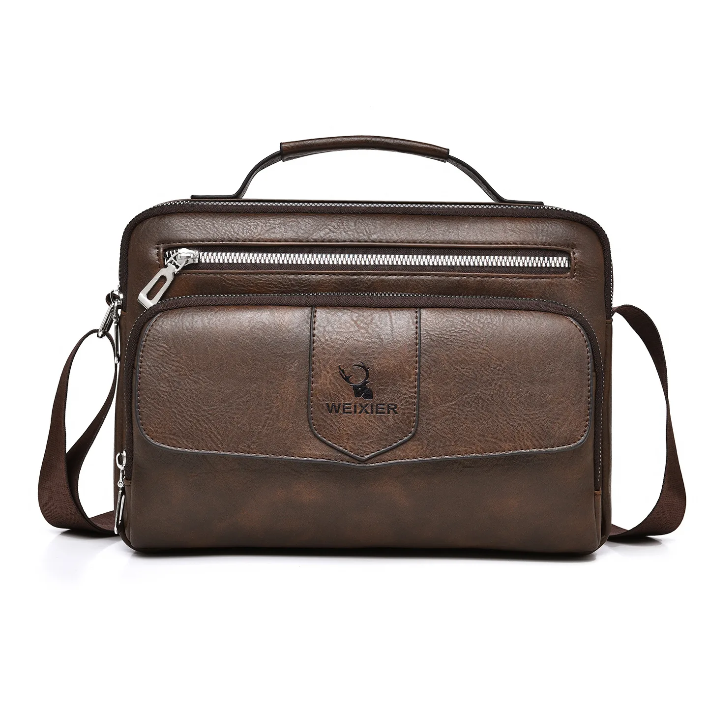 Classic Brown PU Leather Mens Shoulder Bag Mini Handheld Crossbody Multi Zipper Pocket Daily Travel Casual Side Bag For Men
Classic Brown PU Leather Mens Shoulder Bag Mini Handheld Crossbody Multi Zipper Pocket Daily Travel Casual Side Bag For Men
