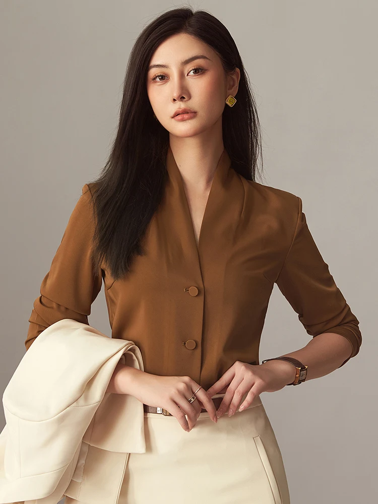 Busin Women's Long Sve irt Commute Hong Kong Sle V-ne Polyester Fabric Slim Fit Pure Color Button Plaet Office ...
Busin Women's Long Sve irt Commute Hong Kong Sle V-ne Polyester Fabric Slim Fit Pure Color Button Plaet Office ...