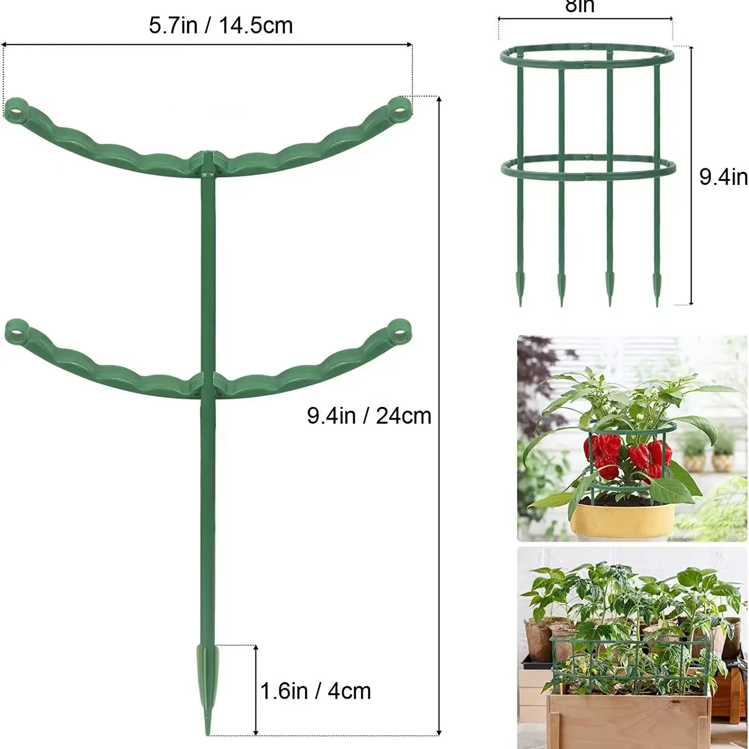 12Pcs/set Plastic Plant Support Garden Flowers Cage Holder Half Round Support Ring Flower Pot Climbing Stake Garden Supplies
12Pcs/set Plastic Plant Support Garden Flowers Cage Holder Half Round Support Ring Flower Pot Climbing Stake Garden Supplies