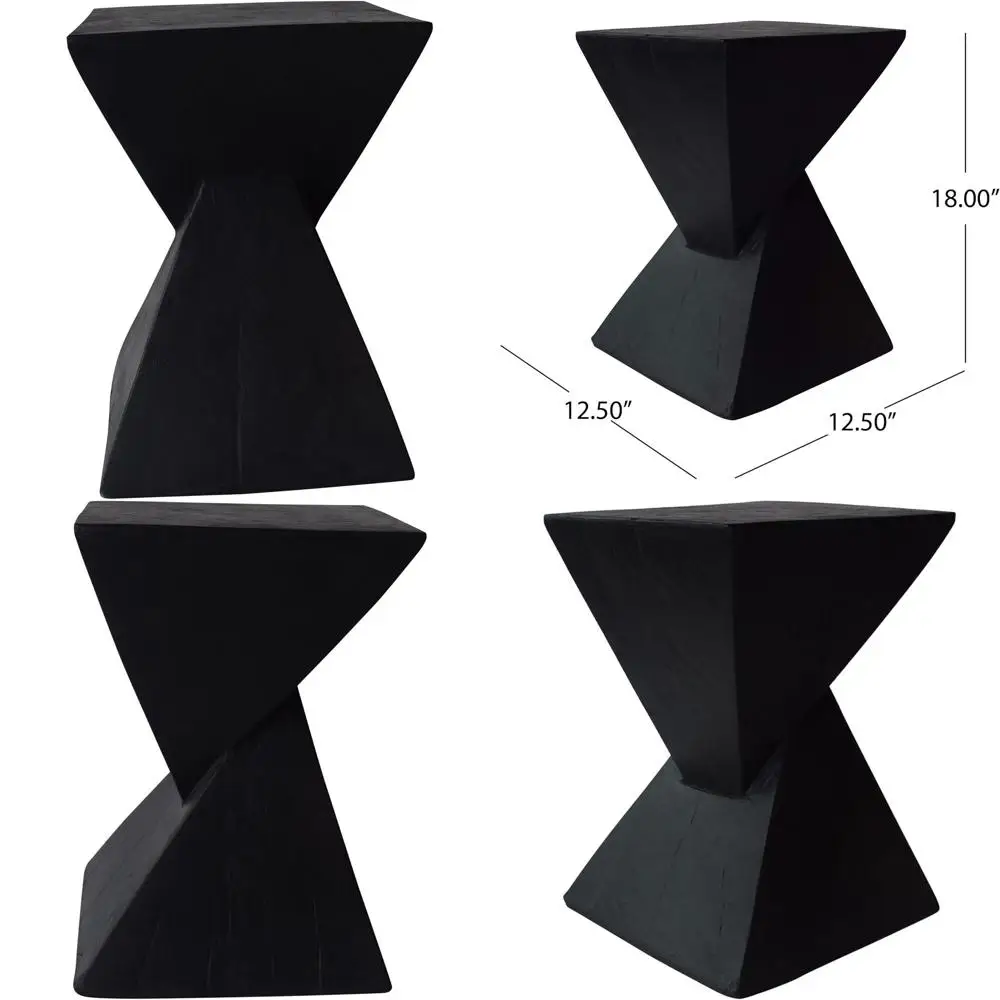 Lightweight Outdoor Concrete Accent Table, Black
Lightweight Outdoor Concrete Accent Table, Black