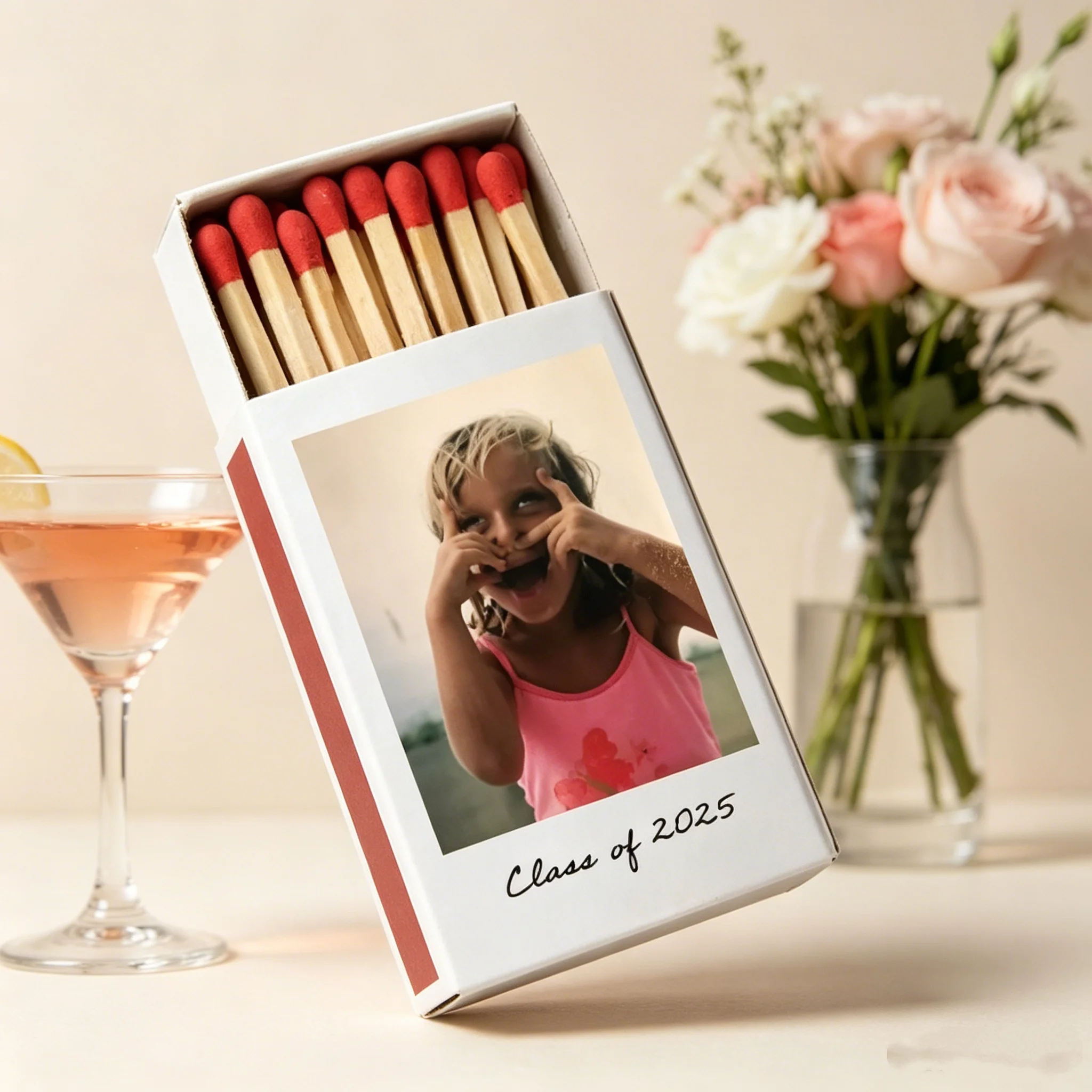 Custom Photo Matchbox Double Sided– Childhood Picture Favor, Personalized for Graduation, Birthday, Engagement, or Party Gift
Custom Photo Matchbox Double Sided– Childhood Picture Favor, Personalized for Graduation, Birthday, Engagement, or Party Gift