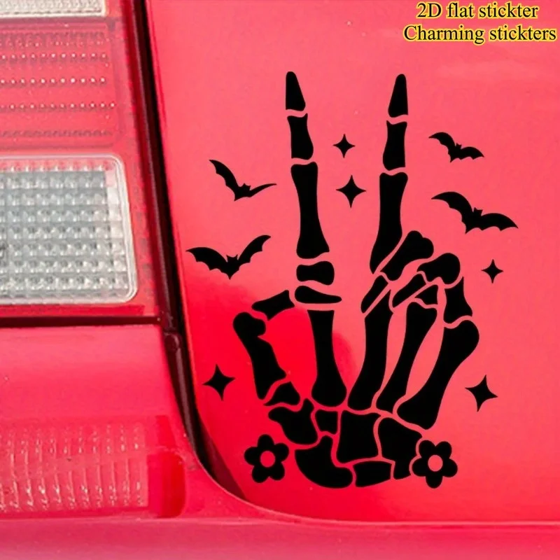 1pc 2D Flat Skeleton Peace Hand With Bats Waterproof PVC Vinyl Sticker Fashion Creative Decal For Car Bumper Rear Window Decor
1pc 2D Flat Skeleton Peace Hand With Bats Waterproof PVC Vinyl Sticker Fashion Creative Decal For Car Bumper Rear Window Decor