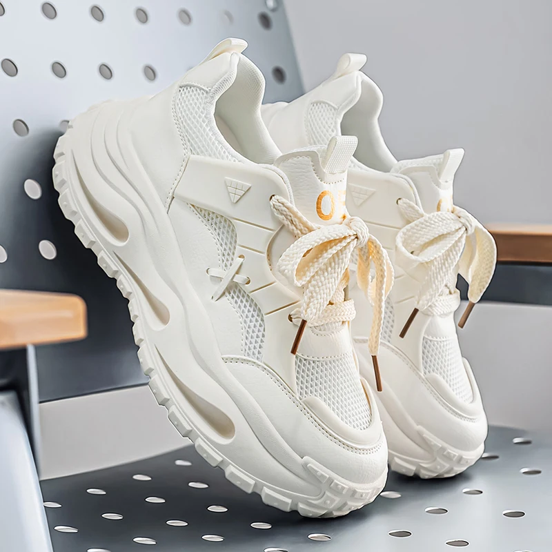 2026 Summer New Men's White Breathable Mesh Thick-soled Sports Shoes, Anti-slip Casual Running Shoes, Street Style Men's Shoes
2026 Summer New Men's White Breathable Mesh Thick-soled Sports Shoes, Anti-slip Casual Running Shoes, Street Style Men's Shoes