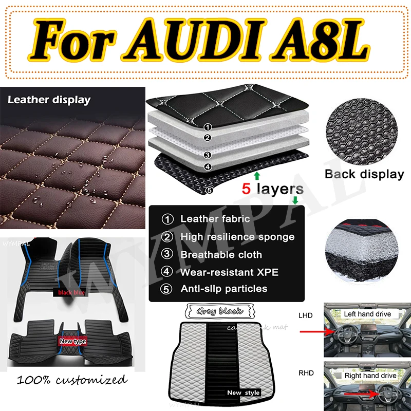 Роскошные автомобильные коврики для AUDI A8L D3 4E W12 5seat 2006 ~ 2010, ковры, кожаный напольный коврик, противогрязевая накладка, внутренние детали, коврики, автомобильные аксессуары
Роскошные автомобильные коврики для AUDI A8L D3 4E W12 5seat 2006 ~ 2010, ковры, кожаный напольный коврик, противогрязевая накладка, внутренние детали, коврики, автомобильные аксессуары