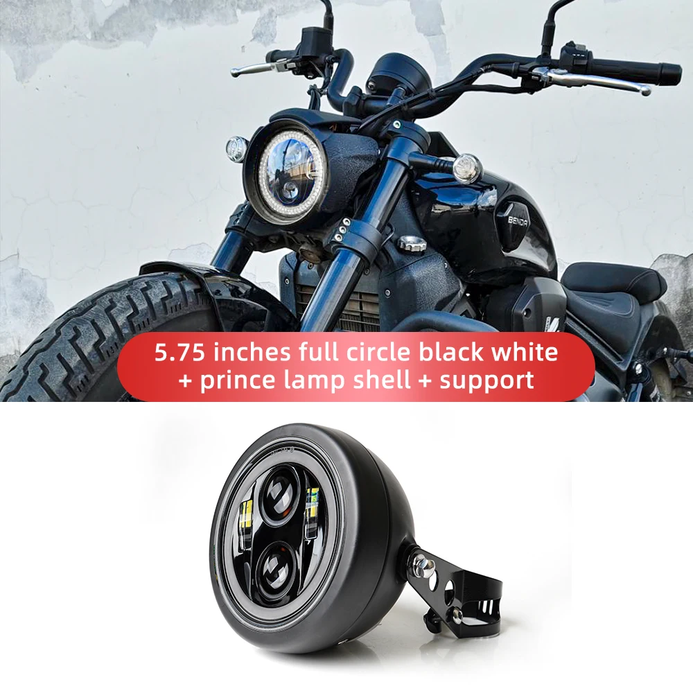 5.75 Inch Motorcycle LED Headlight,white DRL With Mounting Housing and Bracket,Fits Harley 883 Honda Suzuki KawasakiVulcanS etc
5.75 Inch Motorcycle LED Headlight,white DRL With Mounting Housing and Bracket,Fits Harley 883 Honda Suzuki KawasakiVulcanS etc
