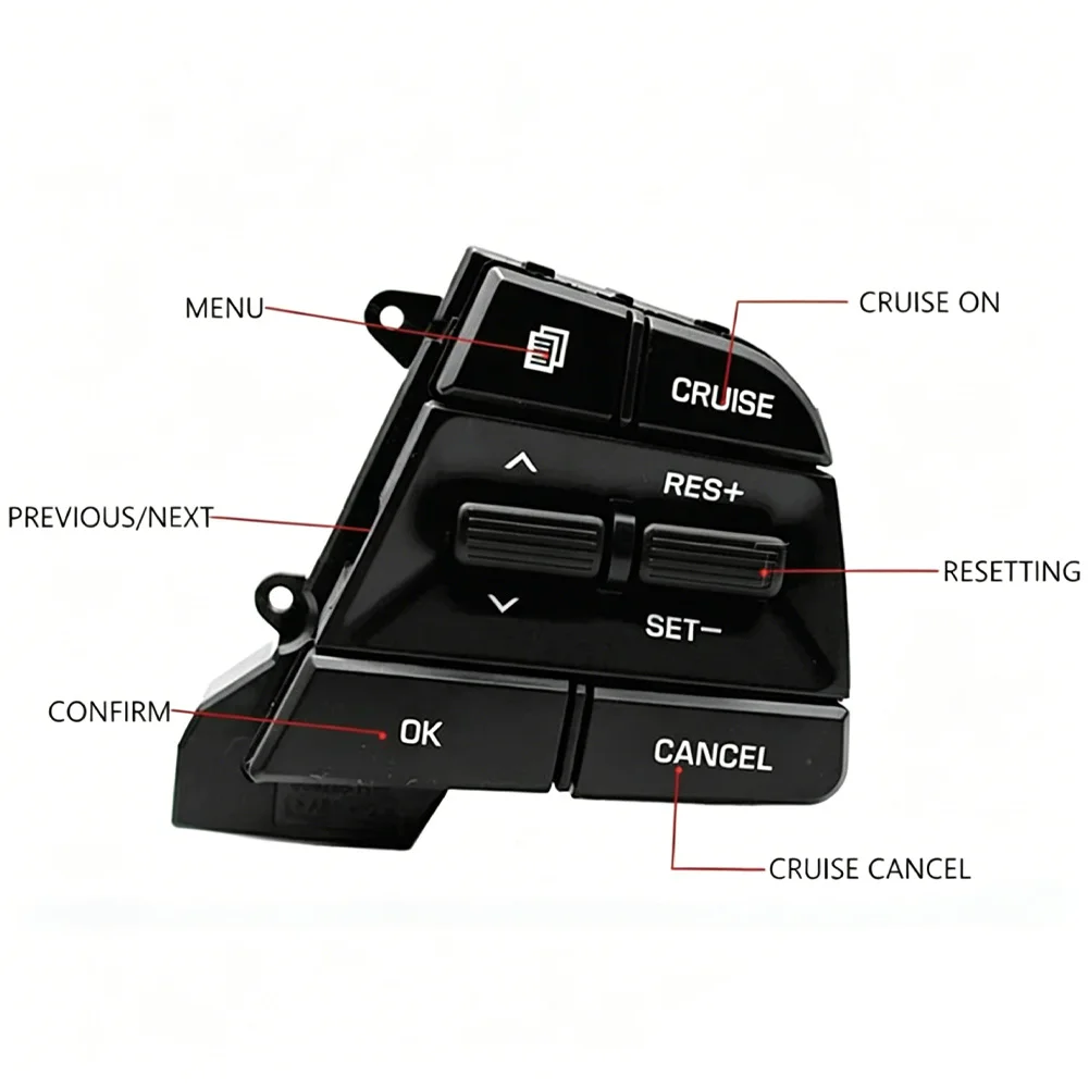 For Hyundai For Elantra 2017 2018 2019 2020 2021 2022 2023 and Accent 2019-2022 Cruise Control Button 96700 F2210 ABS Design
For Hyundai For Elantra 2017 2018 2019 2020 2021 2022 2023 and Accent 2019-2022 Cruise Control Button 96700 F2210 ABS Design