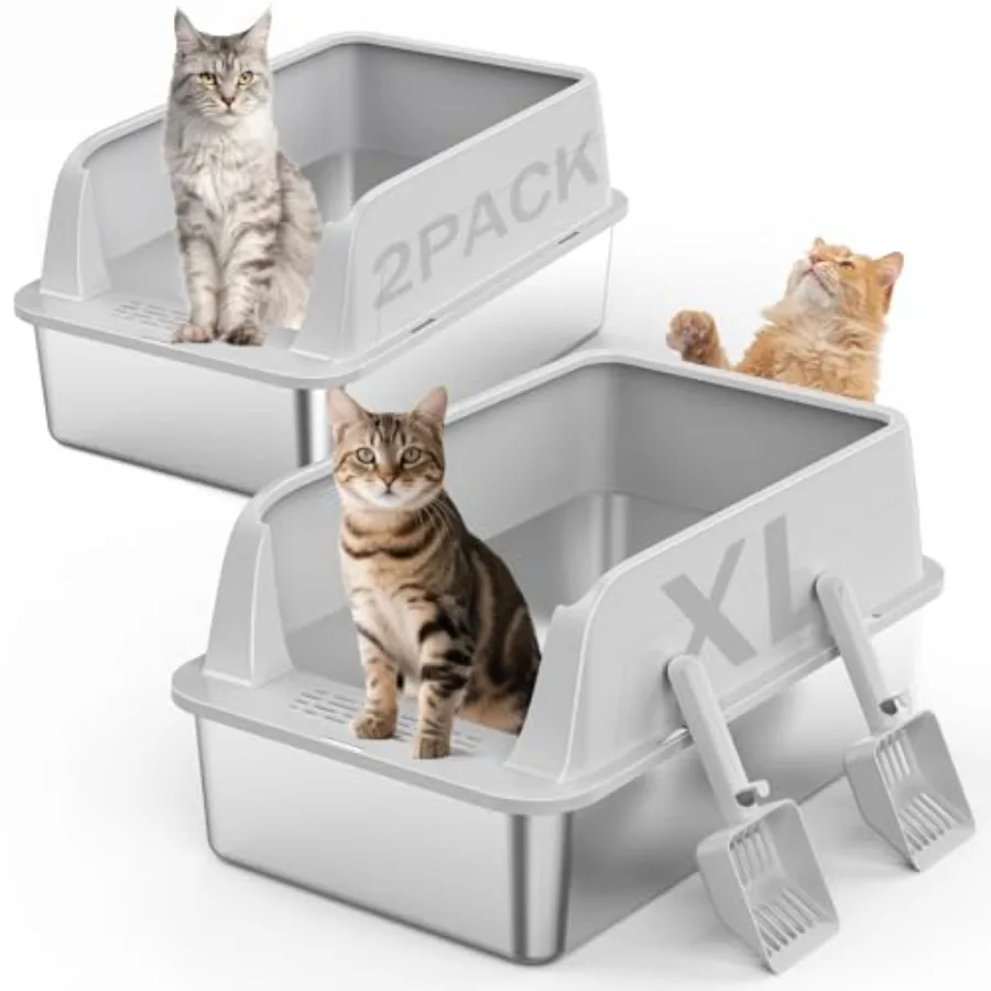 2PACK Stainless Steel Litter Box Extra Large Litter Boxes for Big Cats etal Cat Litter Box with Lid High Sides Anti-Urine Leaka
2PACK Stainless Steel Litter Box Extra Large Litter Boxes for Big Cats etal Cat Litter Box with Lid High Sides Anti-Urine Leaka
