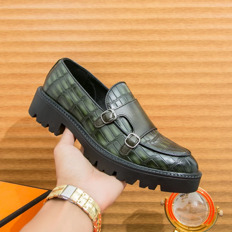 Men Retro Loafers Black Green Platform Non-slip Comfortable Fashion Shoes American Business Travel Shoes Men Sizes 38-46
Men Retro Loafers Black Green Platform Non-slip Comfortable Fashion Shoes American Business Travel Shoes Men Sizes 38-46