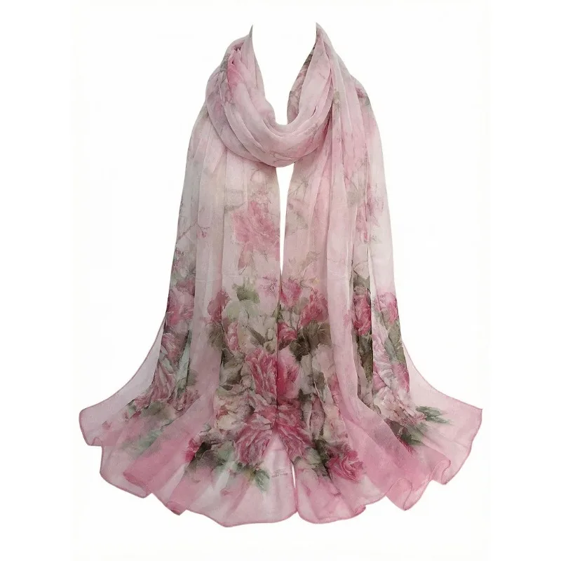 Lightweight Large 100% Mulberry Silk Chiffon Scarf for Women Oblong Shawl Neck Scarf Beach Wrap Headscarf Gift Pack Pink Floral
Lightweight Large 100% Mulberry Silk Chiffon Scarf for Women Oblong Shawl Neck Scarf Beach Wrap Headscarf Gift Pack Pink Floral