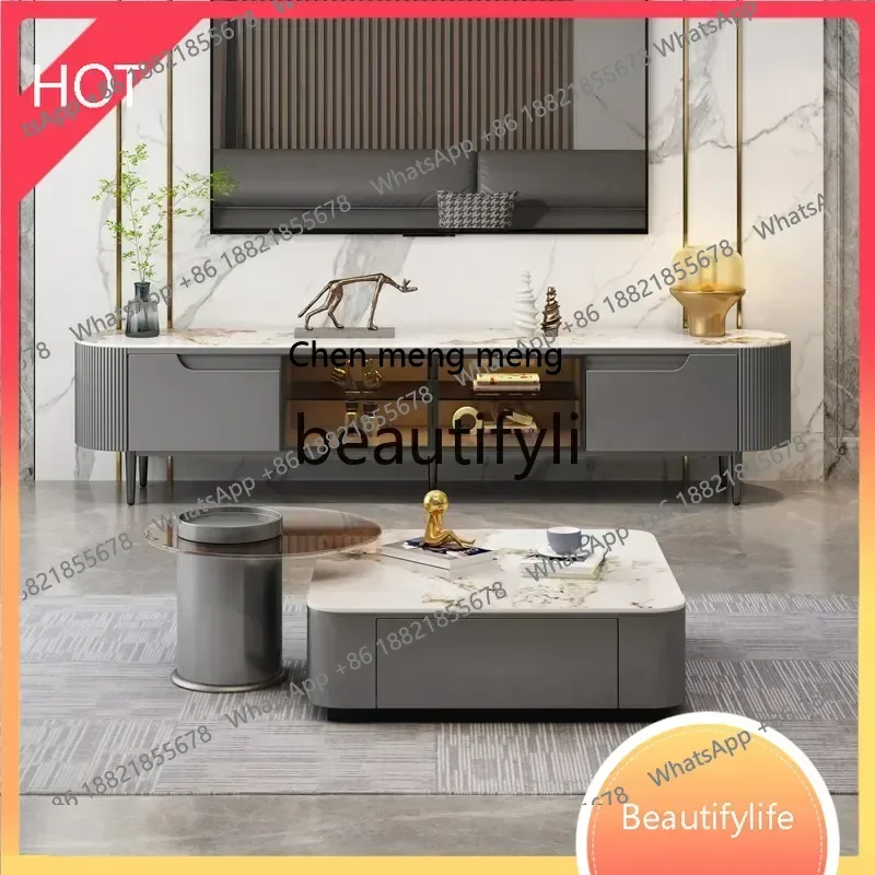 cn ss Round Rock Slab Coffee Table Set for Small and Medium-Sized Living Rooms, Light Luxury Simple Modern Glass TV Cabinet ss8
cn ss Round Rock Slab Coffee Table Set for Small and Medium-Sized Living Rooms, Light Luxury Simple Modern Glass TV Cabinet ss8