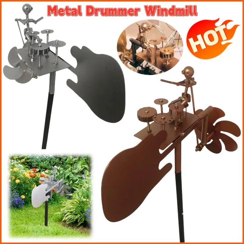 Outdoor Metal Wind Spinner Drummer Windmill Statue Decorative Wind Power Rock Art Figurines for Garden Yard Patio Lawn Backyard
Outdoor Metal Wind Spinner Drummer Windmill Statue Decorative Wind Power Rock Art Figurines for Garden Yard Patio Lawn Backyard