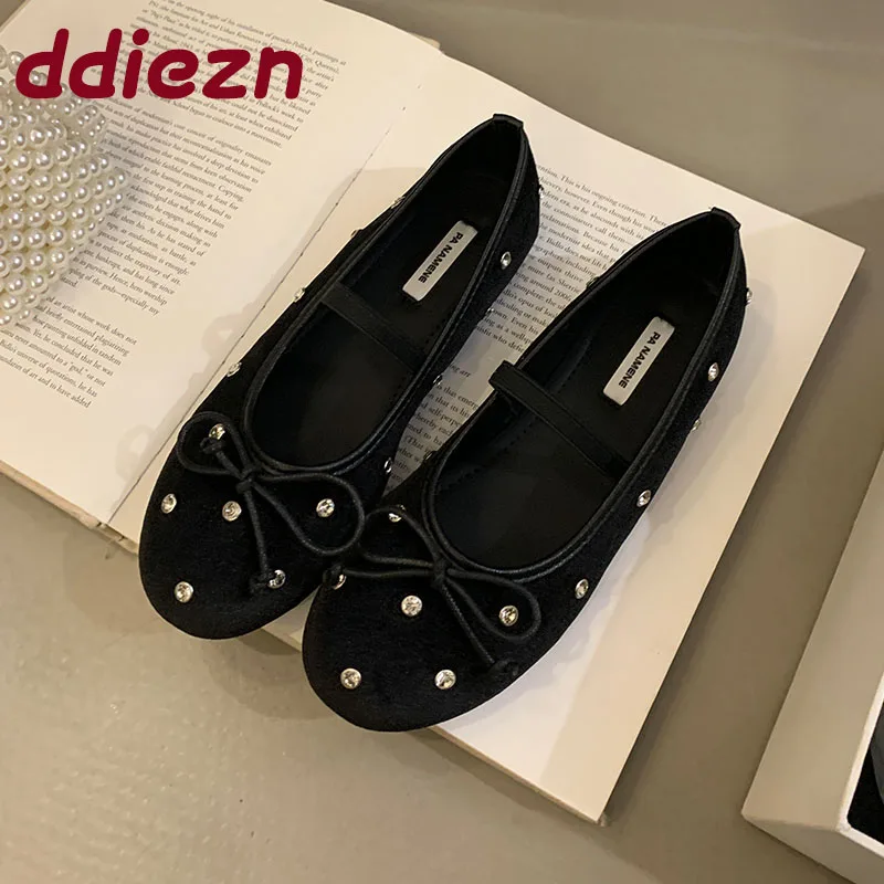 Luxury Fashion Bling Ladies Ballet Flats Slip On Shoes Female Shallow Butterfly-Knot Footwear Flats With Shoes For Women
Luxury Fashion Bling Ladies Ballet Flats Slip On Shoes Female Shallow Butterfly-Knot Footwear Flats With Shoes For Women