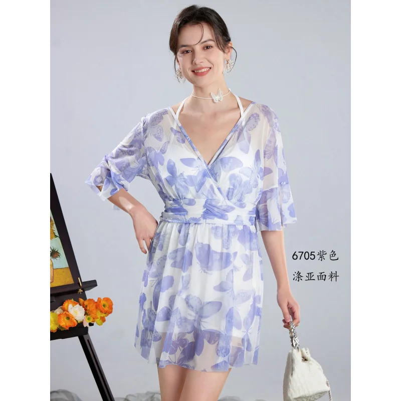 Minsu Beach New Korean Sexy Small Chest Gathered Underwire Sheer Long Dress Swimsuit for Women Hot Spring Swimwear
Minsu Beach New Korean Sexy Small Chest Gathered Underwire Sheer Long Dress Swimsuit for Women Hot Spring Swimwear