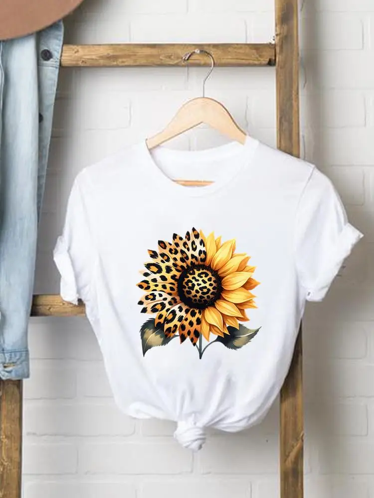 Tee Womens Print Casual Ladies T Clothing White Short Sleeve T-shirts Leopard Flower Cute Women Graphic O-neck Fashion Clothes
Tee Womens Print Casual Ladies T Clothing White Short Sleeve T-shirts Leopard Flower Cute Women Graphic O-neck Fashion Clothes